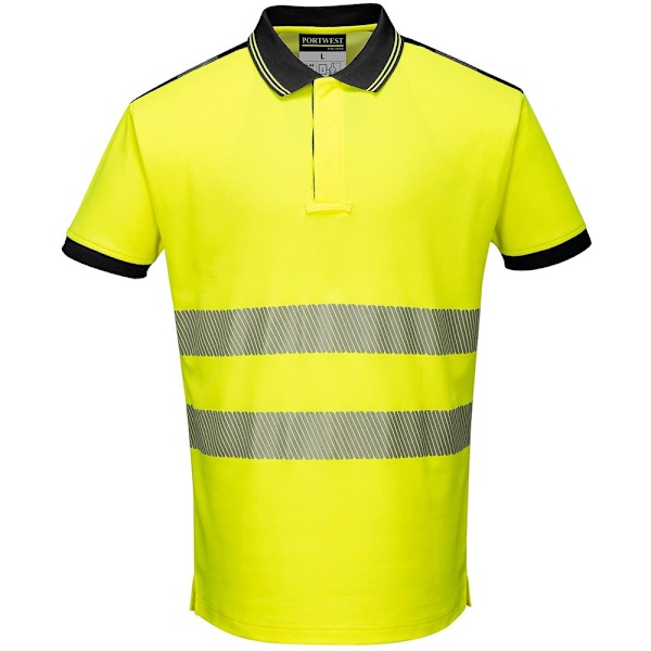 Portwest Unisex Hi-Vis Poloshirt XXL Gul/Svart Yellow/Black XXL