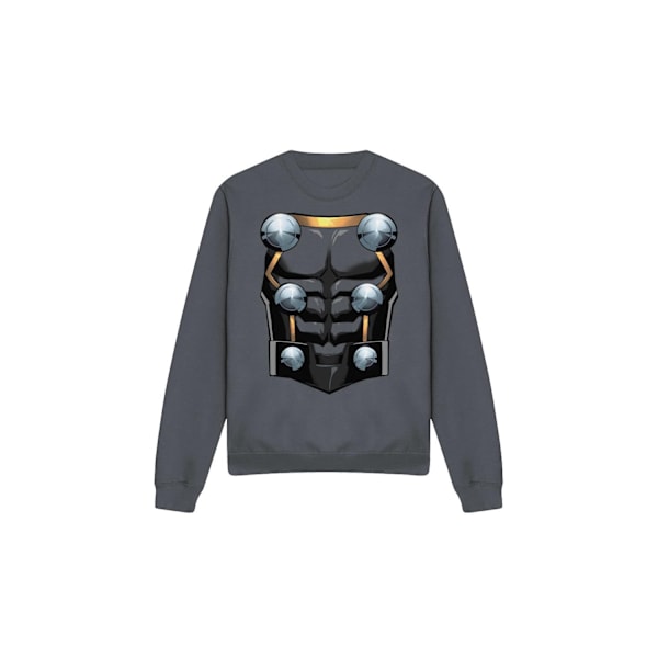 Thor Unisex Vuxen Kostym Sweatshirt L Gråmelerad Charcoal L