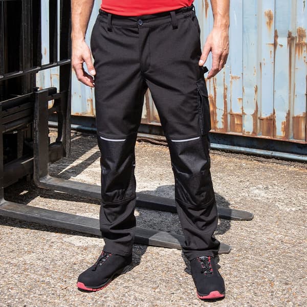 Result Herr Work-guard Slim Softshell Arbetsbyxa S Svart Black S