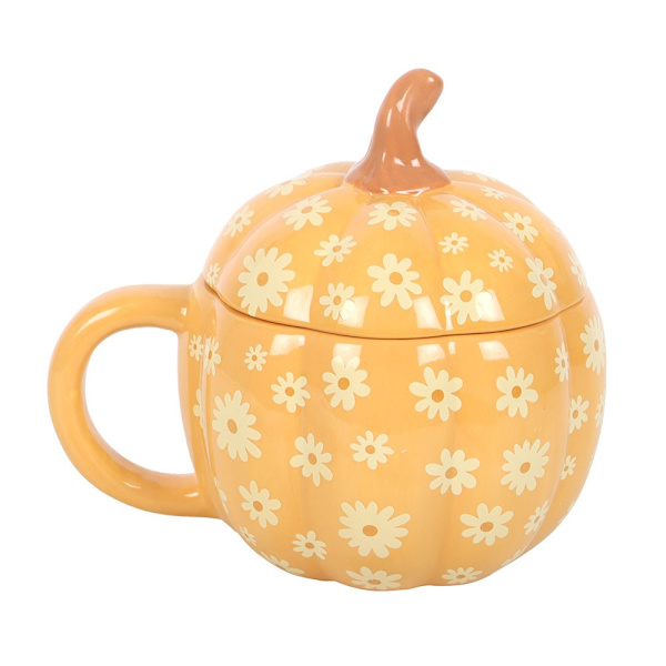 Something Different Groovy Ghosts Pumpamugg med lock One Size Orange/White One Size