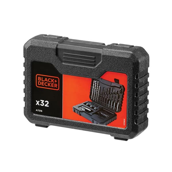 Black + Decker A7216 Borr- och skruvdragarset 32 Delar One Size Multi Multi Colour One Size