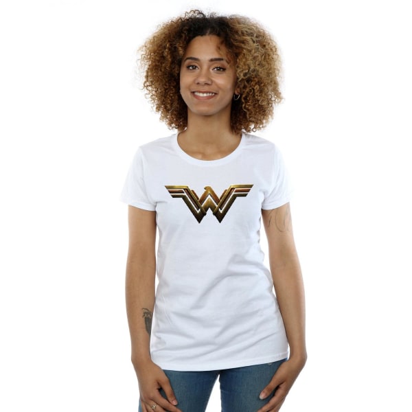 Wonder Woman Dam/Ladies logotyp bomull T-shirt XL Vit White XL