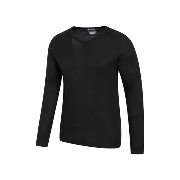 Mountain Warehouse Talus V-ringad Termotopp för män L Svart Black L