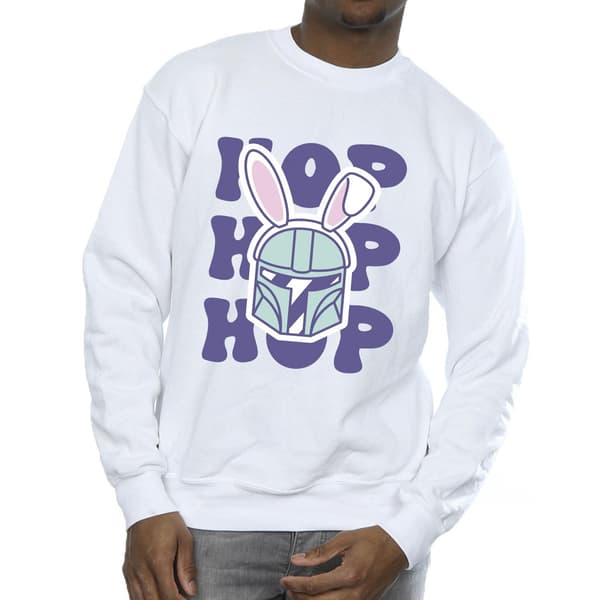 Star Wars The Mandalorian Hop Into Easter Sweatshirt M Vit White M