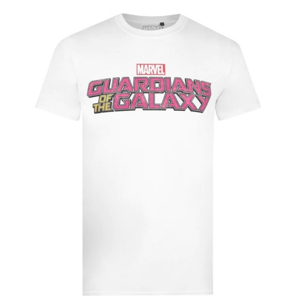 Guardians Of The Galaxy T-shirt med textlogotyp för män L Vit White L