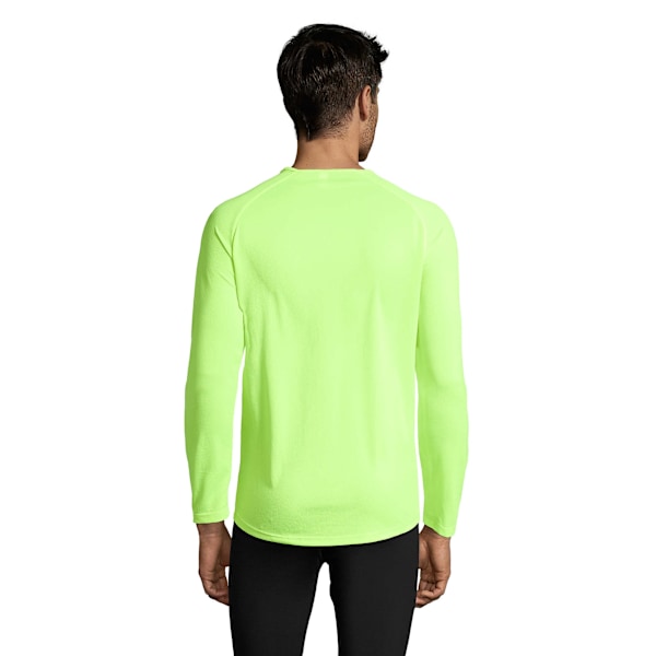 SOLS Herr Sporty Långärmad Performance T-shirt S Neon Grön Neon Green S