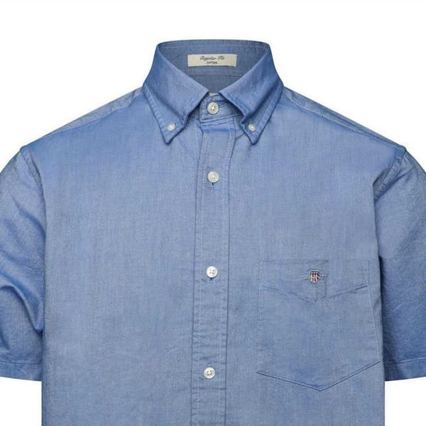 Gant Herr Oxford Regular Kortärmad Skjorta L Blå Blue L