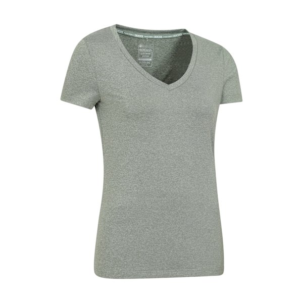 Mountain Warehouse Vitality V-ringad T-shirt Dam/Kvinnor Storlek 12 UK Khaki Green 12 UK
