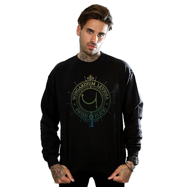 Harry Potter Herr Wingardium Leviosa Charm Sweatshirt L Svart Black L