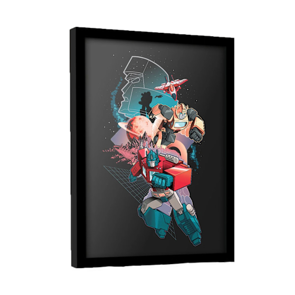 Transformers Utopian Worlds Inramad Poster 40cm x 30cm Flerfärgad Multicoloured 40cm x 30cm