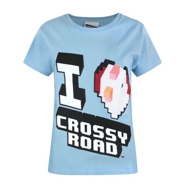 Crossy Road barns flickor Jag älskar Crossy Road T-shirt 12-13 Ye Blue 12-13 Years