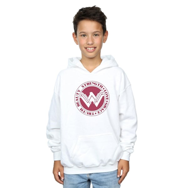 DC Comics Boys Wonder Woman Beauty Strength Love Hoodie 9-11 År White 9-11 Years