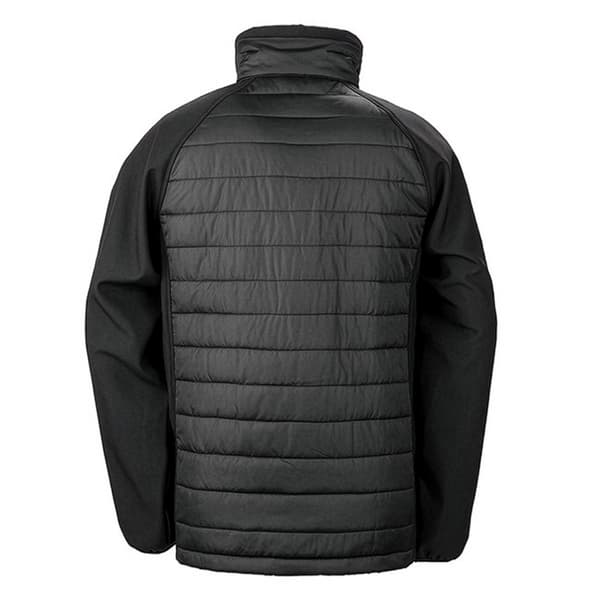 Result Herr Svart Compass Vadderad Softshelljacka 2XL Svart/Or Black/Orange 2XL