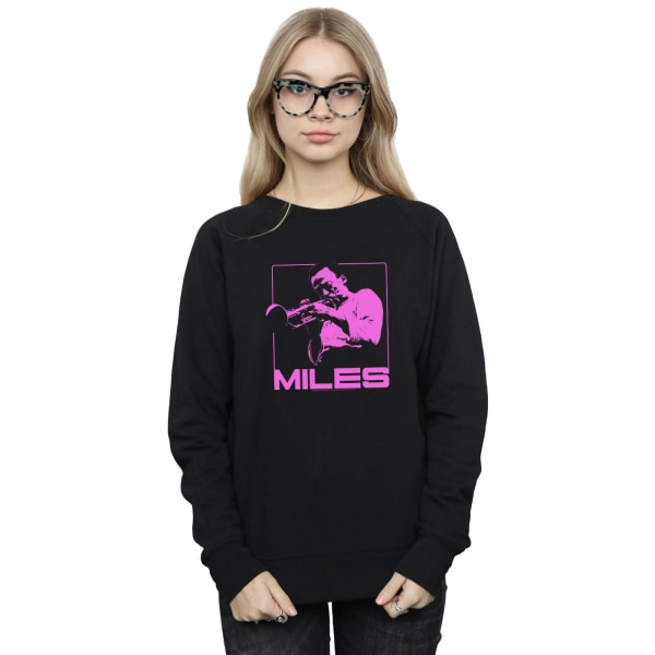 Miles Davis Dam/Dam Rosa fyrkantig tröja XL Svart Black XL