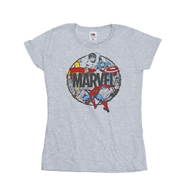 Marvel Dam/Dam Comics Karaktär Cirkel Bomulls T-shirt L Vit White L