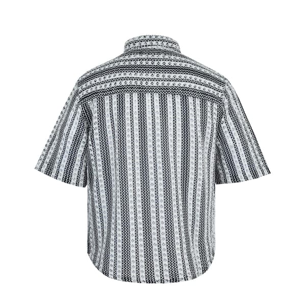 Firetrap Mönstrad Kortärmad Skjorta för Herr S Svart/Vit Black/White S