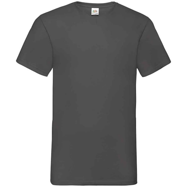 Fruit of the Loom Herr V-ringad T-shirt Value S Ljus Grafit Light Graphite S