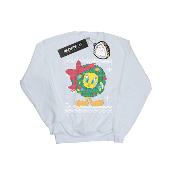 Looney Tunes Boys Tweety Pie Jul Fair Isle Sweatshirt 12- White 12-13 Years