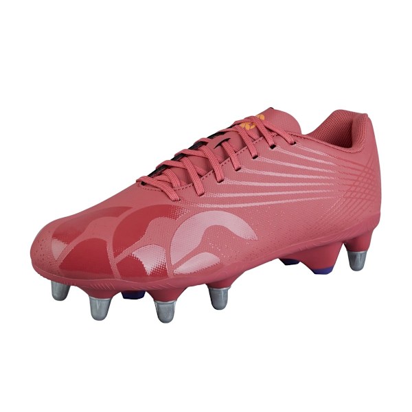 Canterbury Stampede Team 2025 Soft Ground Rugby Boots för Herrar, Storlek 12 UK Purple/Orange 12 UK