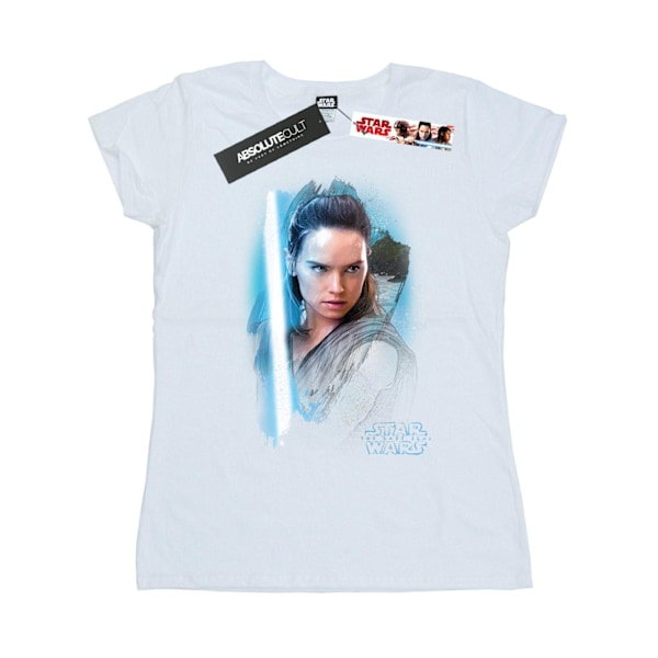 Star Wars: The Last Jedi Dam/Damer Rey Borstad Bomull T-shirt White XXL