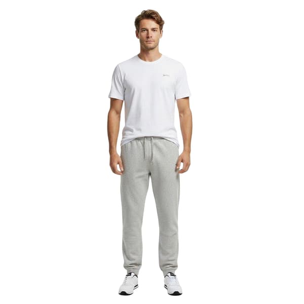 Slazenger Herr Fleece Joggingbyxor med mudd M Gråmelerad Grey Marl M