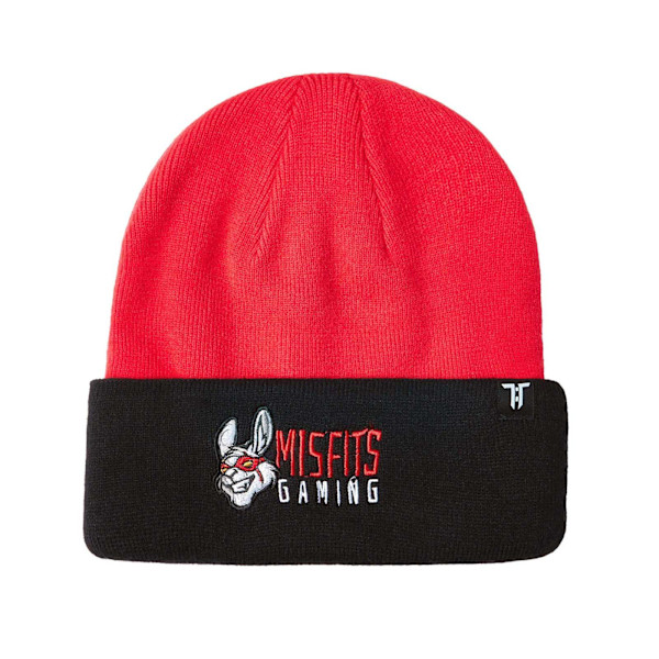 Tokyo Time Unisex Misfits Gaming Beanie i One Size Röd/Svart Red/Black One Size