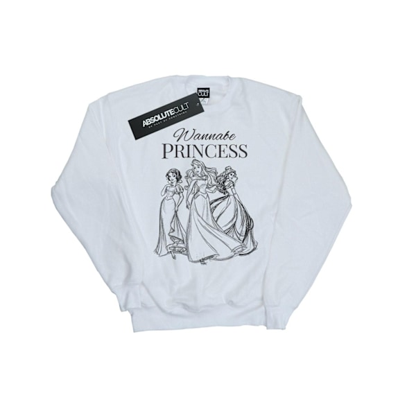 Disney Princess Boys Wannabe Princess Sweatshirt 9-11 år Vit White 9-11 Years