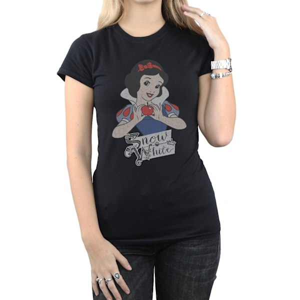 Disney Princess Dam T-shirt i bomull med Snövit och äpple, storlek L Black L