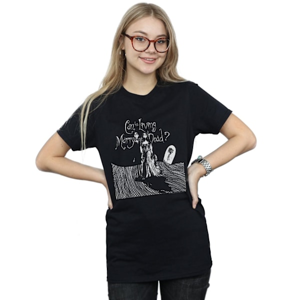 Corpse Bride Dam/Damer Gifta De Döda Bomull Pojkvän T-Sh Black XXL