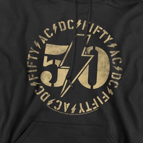 AC/DC Herr 50 Logo Hoodie M Svart Black M