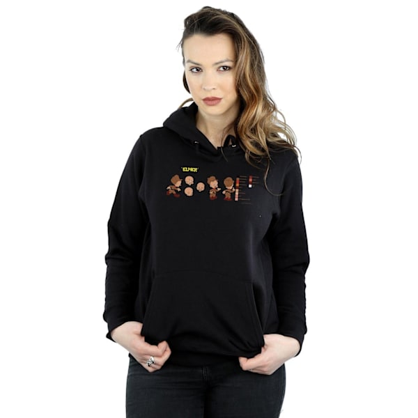 Looney Tunes Dam/Dam Elmer Fudd Färgkod Hoodie S Svart Black S