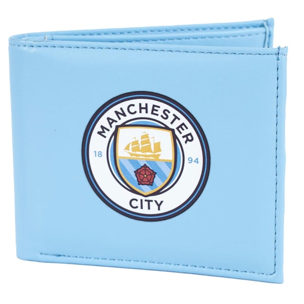Manchester City FC Crest PU-plånbok Storlek: One Size Himmelblå/Vit Sky Blue/White One Size