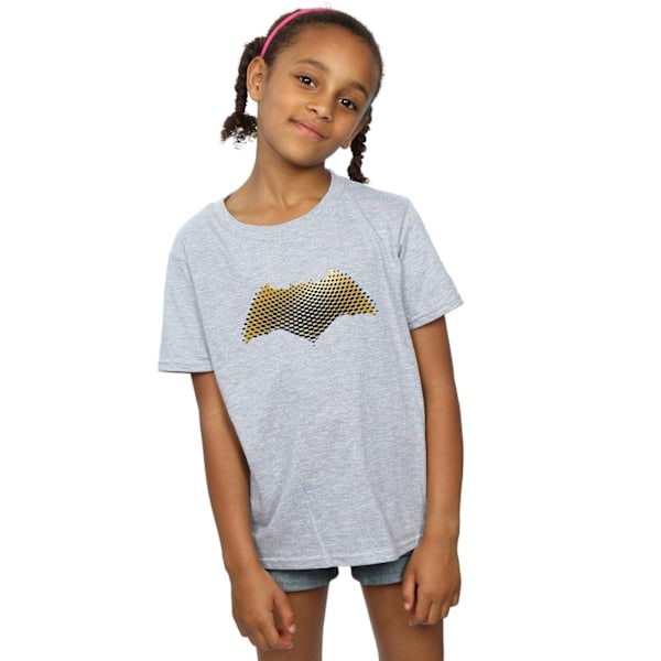 DC Comics Girls Justice League Movie Batman Logo Textured Cotto Sports Grey 12-13 Years