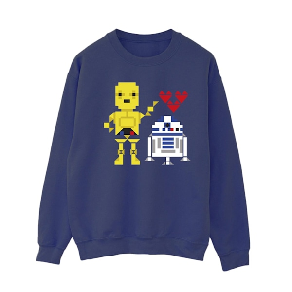 Star Wars Dam/Damer Hjärta Robot Sweatshirt XL Marinblå Navy Blue XL