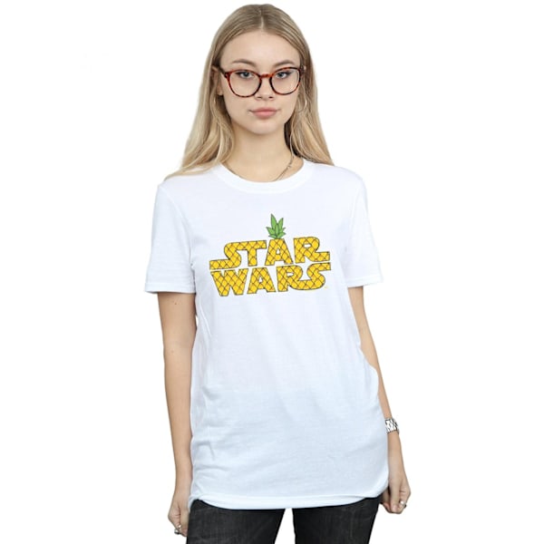 Star Wars Dam/Damer Ananaslogotyp Bomull Boyfriend T-shirt White XL