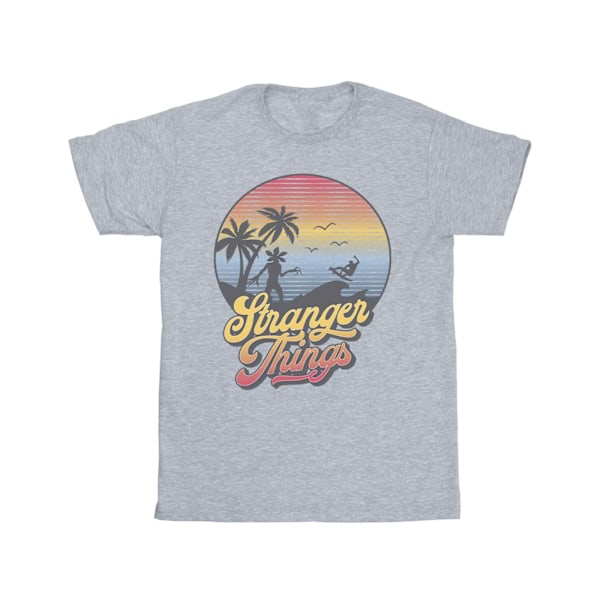 Netflix Girls Stranger Things LA Gradient Bomull T-shirt 9-11 år Sports Grey 9-11 Years