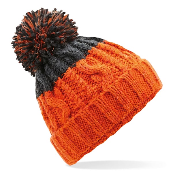 Beechfield Unisex Vuxen Apres Cuffed Beanie One Size Orange/Grå Orange/Graphite Grey One Size