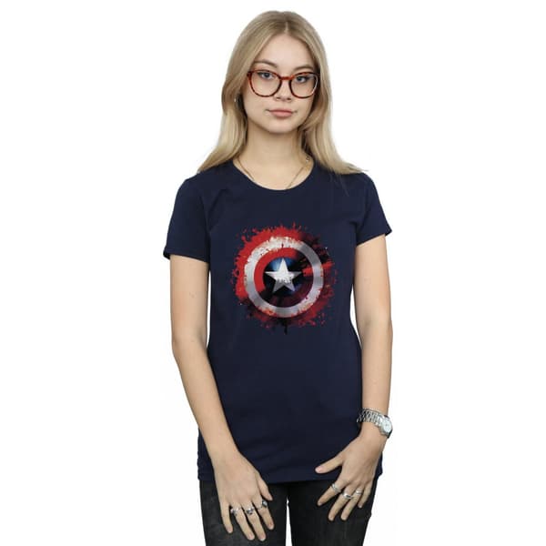 Marvel Dam Avengers Captain America Art Shield Bomull Navy Blue L