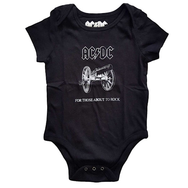 AC/DC Baby About To Rock Babygrow 6-9 månader Svart Black 6-9 Months