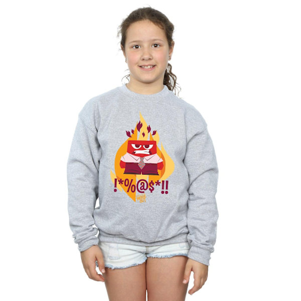 Disney Girls Inside Out Fired Up Sweatshirt 12-13 år Sport Sports Grey 12-13 Years