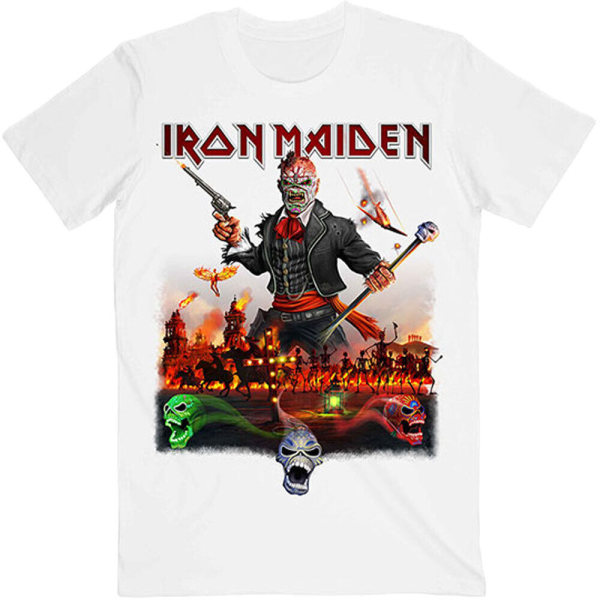 Iron Maiden Unisex Adult Legacy Of The Beast Live In Mexico Cit White XXL