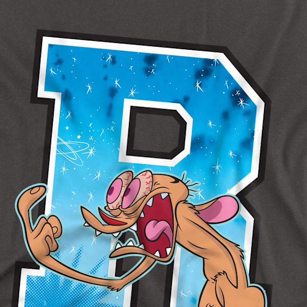 Ren & Stimpy Unisex Vuxen R Is For Ren T-Shirt S Kolgrå Charcoal S