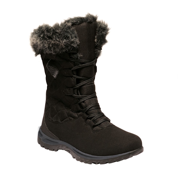 Regatta Great Outdoors Dam/Dam Newley Faux Fur Trim Thermo Boots Black/Briar Grey 3 UK