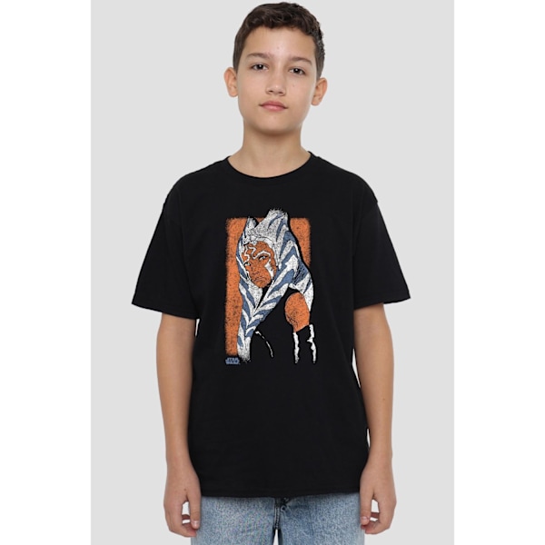 Ahsoka Barn/Kids Skiss T-Shirt 3-4 År Svart Black 3-4 Years