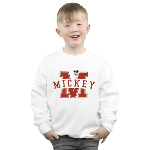 Disney Boys Mickey Mouse Letter Peak Sweatshirt 3-4 år Vit White 3-4 Years