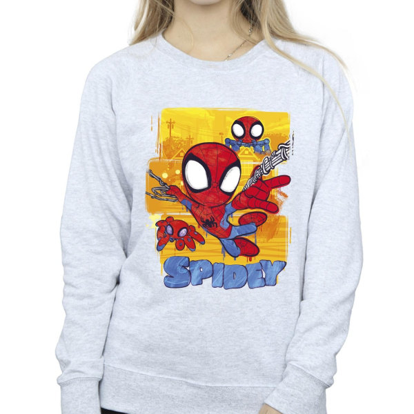 Marvel Womens/Ladies Spidey And His Amazing Friends Flying Swea Navy Blue 4XL