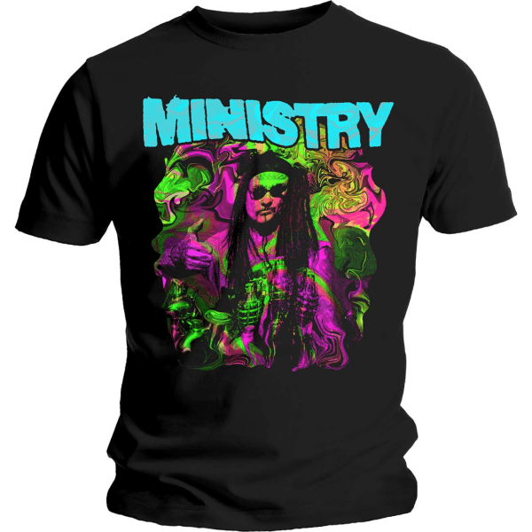 Ministeriet Unisex Vuxen Trippy Al Back Print Bomulls T-shirt M Bla Black M