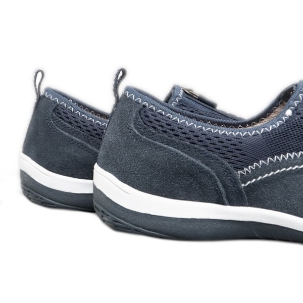 Boulevard Dam/Dam Zip Elastisk Kilar Fritidsskor 7 UK N Navy 7 UK