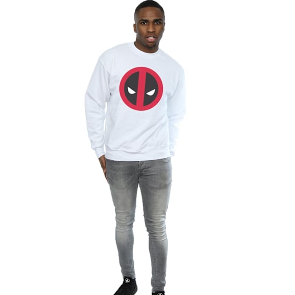 Marvel Deadpool Stor Logotyp Sweatshirt 3XL Vit White 3XL