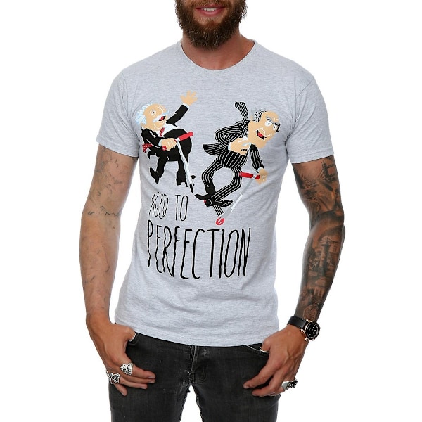 The Muppets Mens Aged To Perfection Heather T-Shirt 3XL Grå Grey 3XL